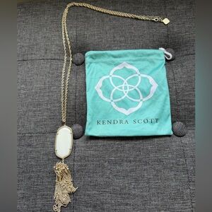 Kendra Scott Elle Mother of Pearl Tassel Pendant Necklace